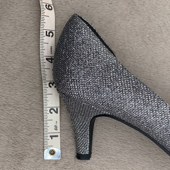Karen Scott Destinaa Glitter Open Toe Heels Sz8 - Picture 13 of 14